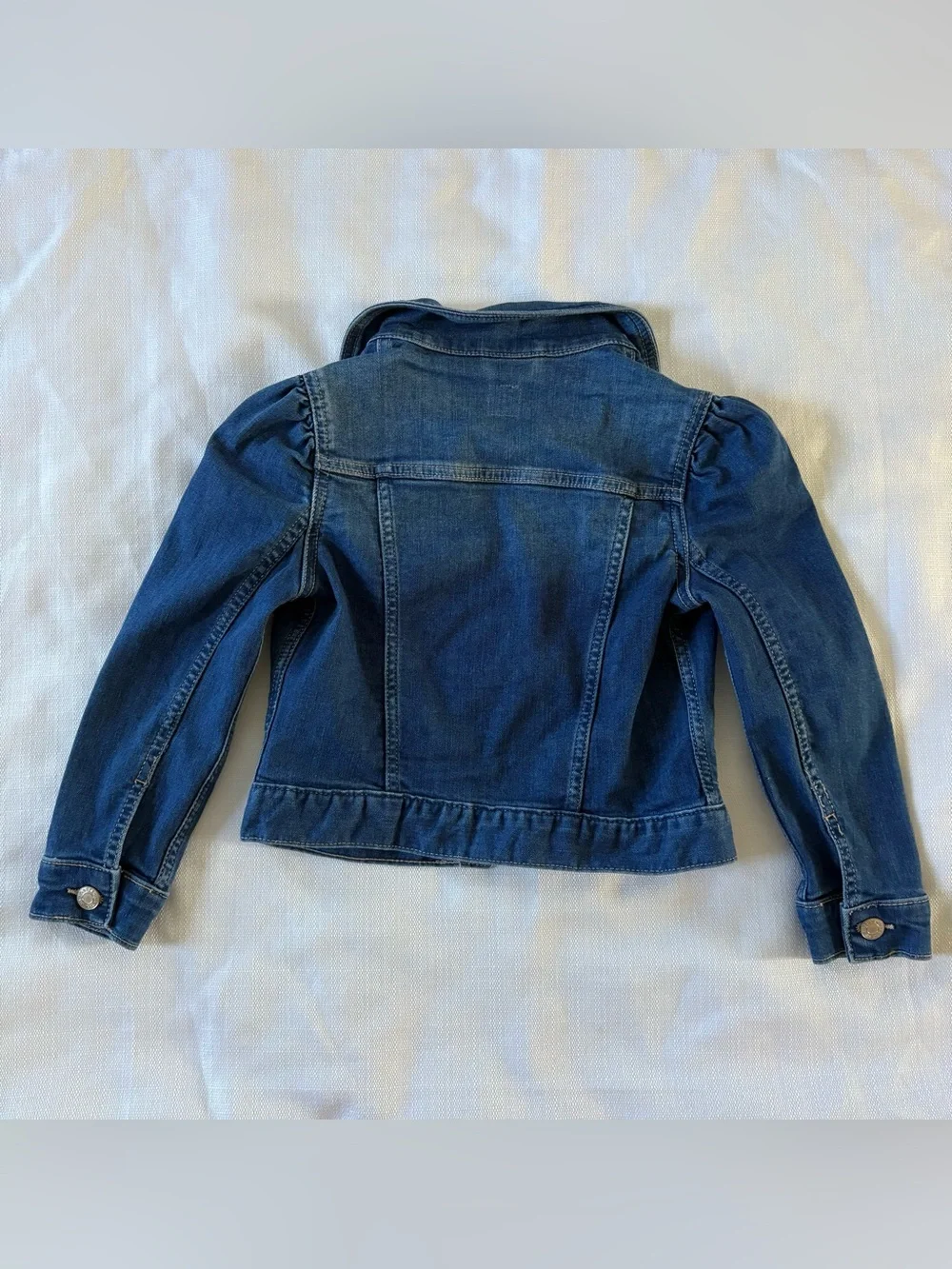 GAP puff sleeve Dark Blue Denim Jean Jacket